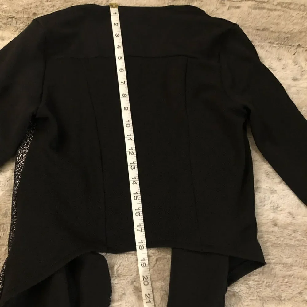 : : Formal Glitter Metallic Crop Jacket : :